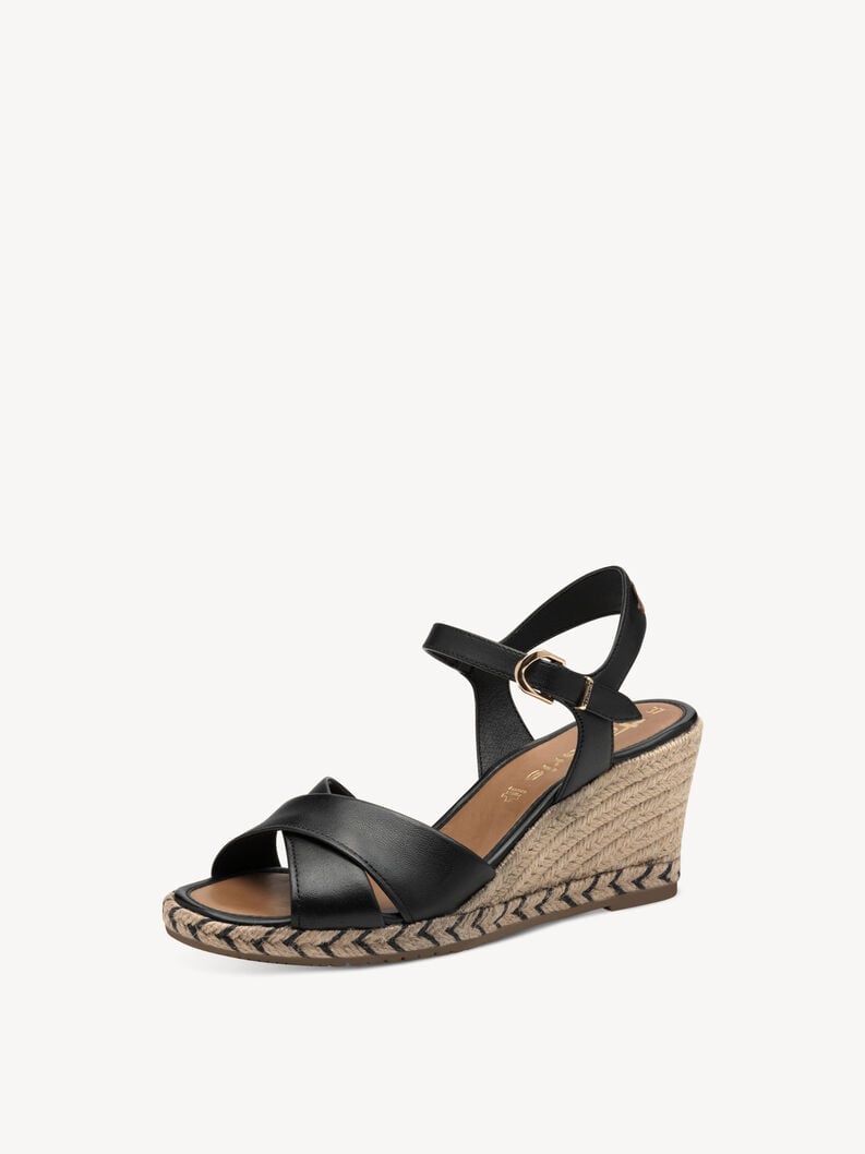 Tamaris Ledersandalette - Schwarz
