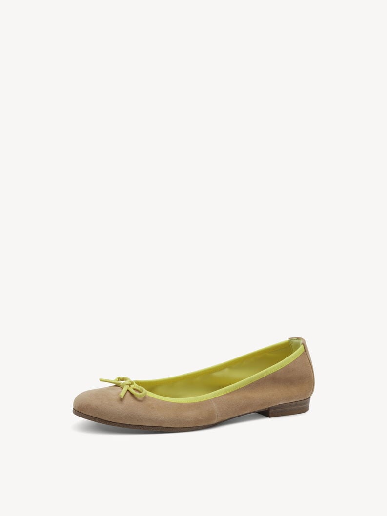 Tamaris Lederballerina - Beige