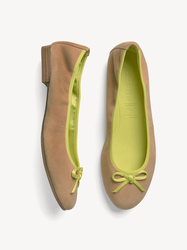 Tamaris Lederballerina - Beige