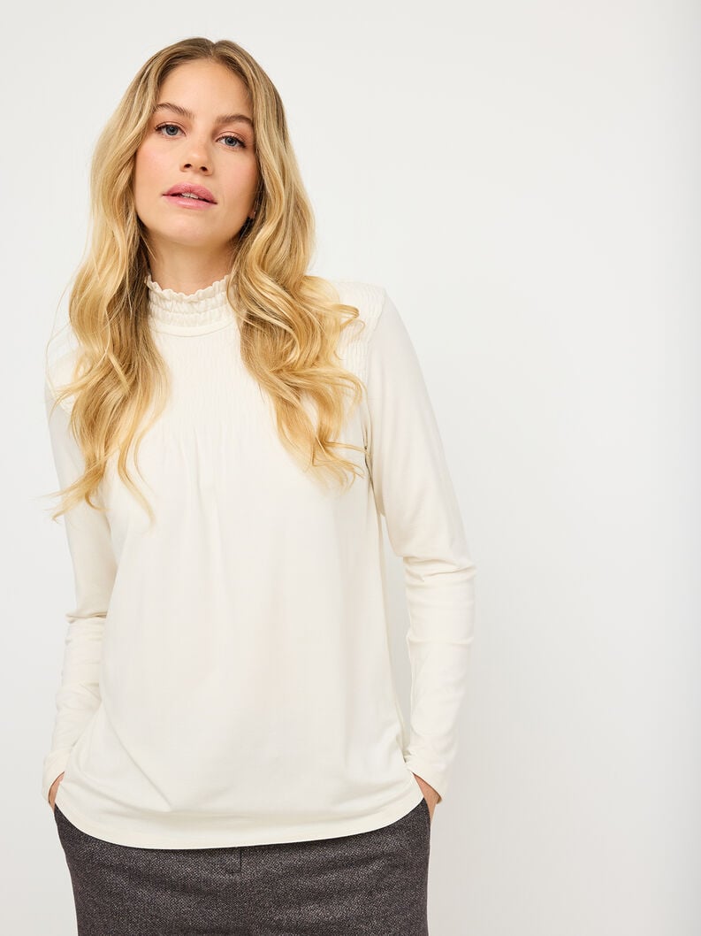 Tamaris Langarmshirt - Weiß