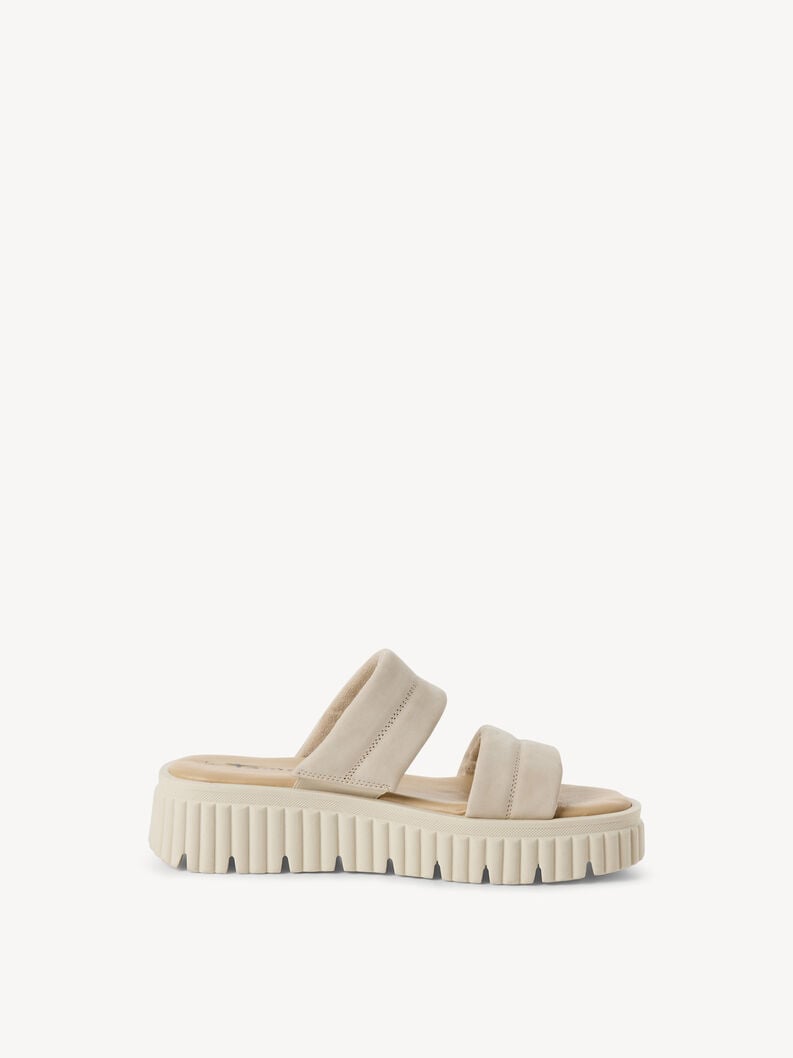 Tamaris Lederpantolette - Beige