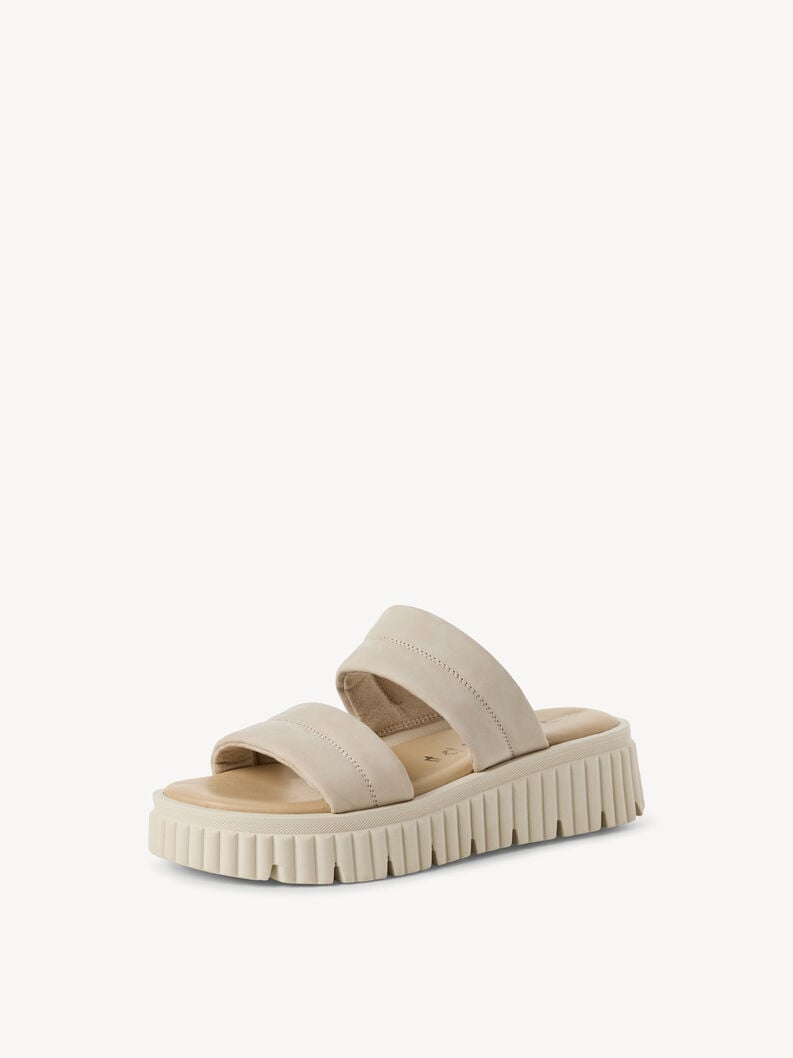 Tamaris Lederpantolette - Beige
