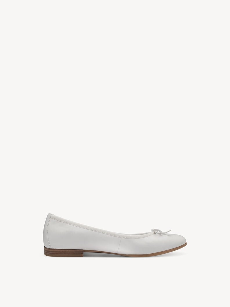 Tamaris Lederballerina - Weiß