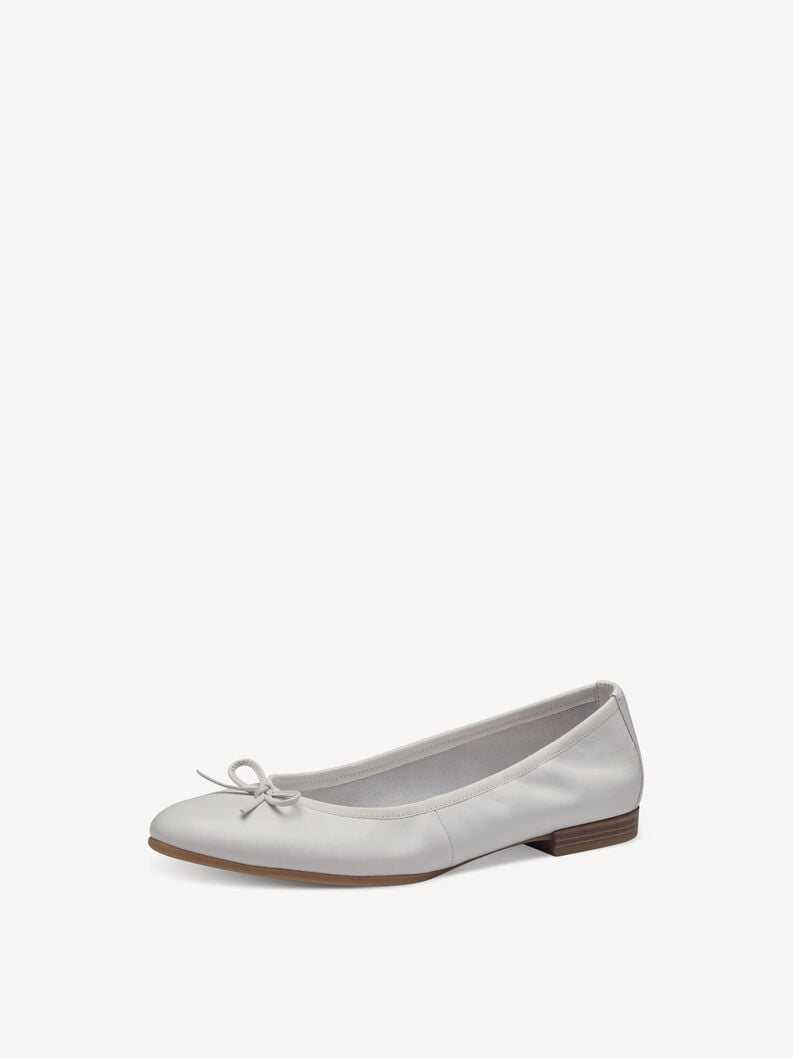 Tamaris Lederballerina - Weiß