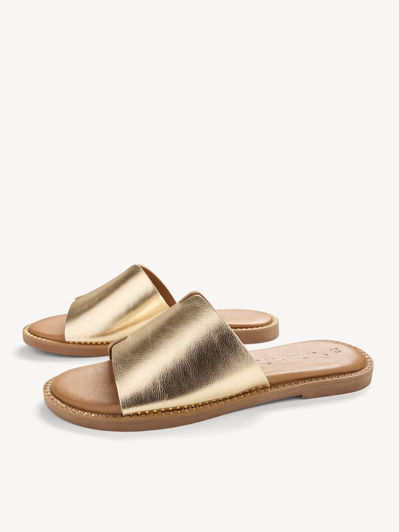 Tamaris Lederpantolette - Gold