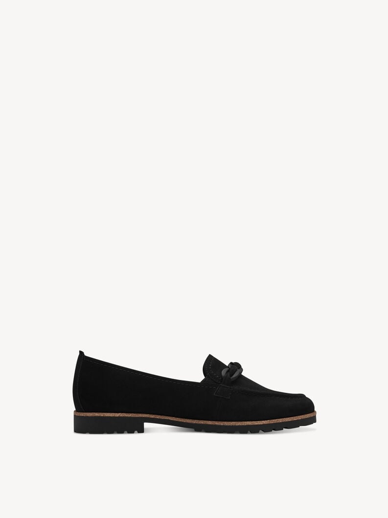 Tamaris Lederslipper - Schwarz