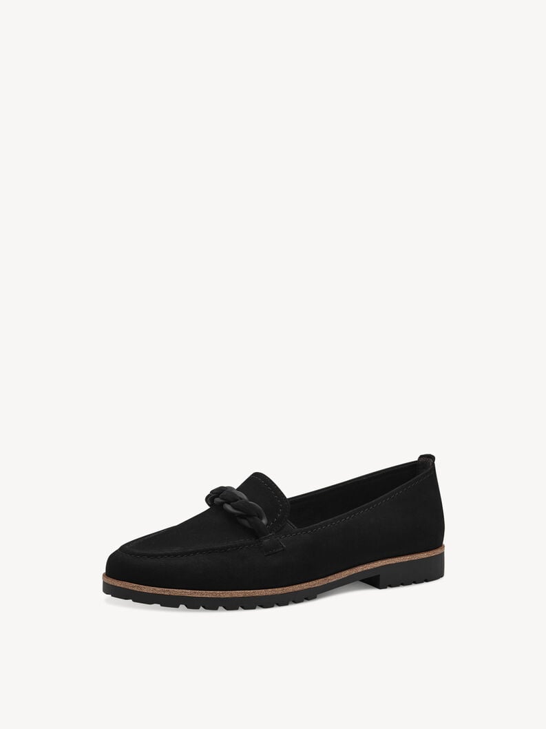 Tamaris Lederslipper - Schwarz