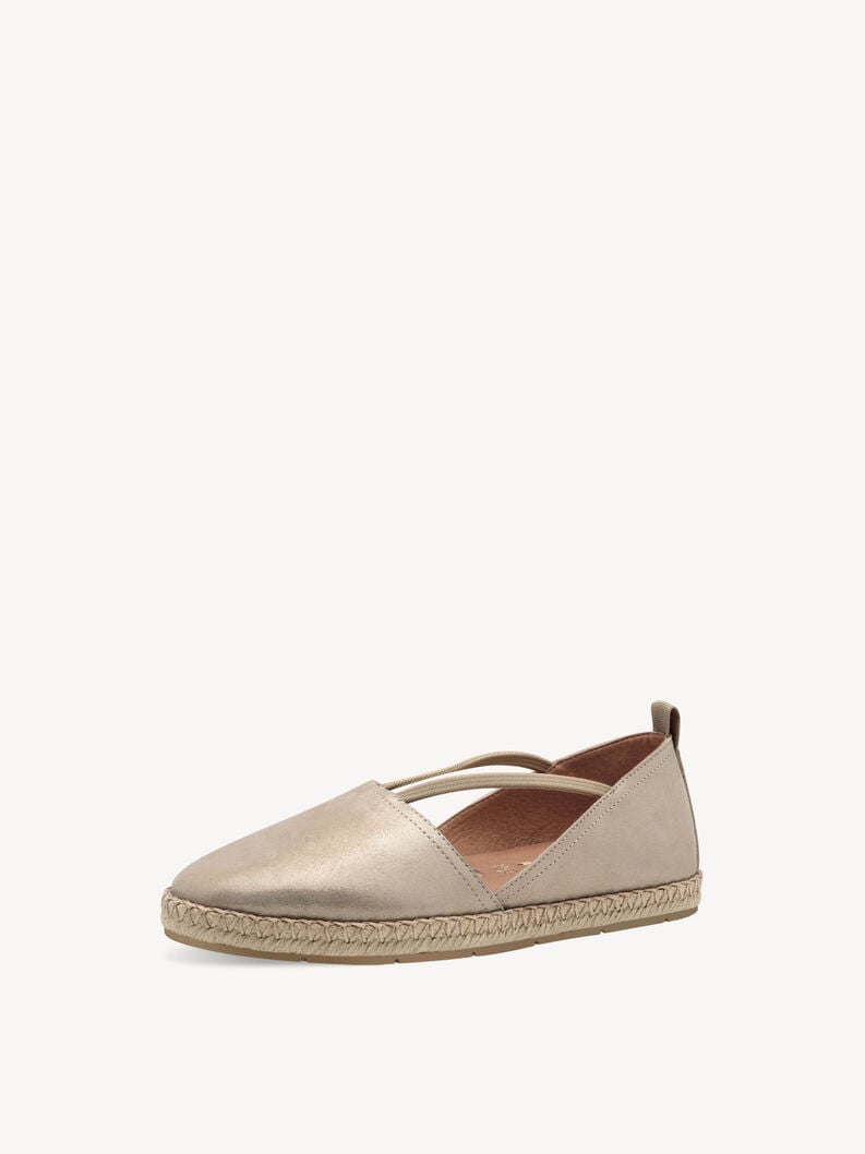 Tamaris Lederespadrill - Beige