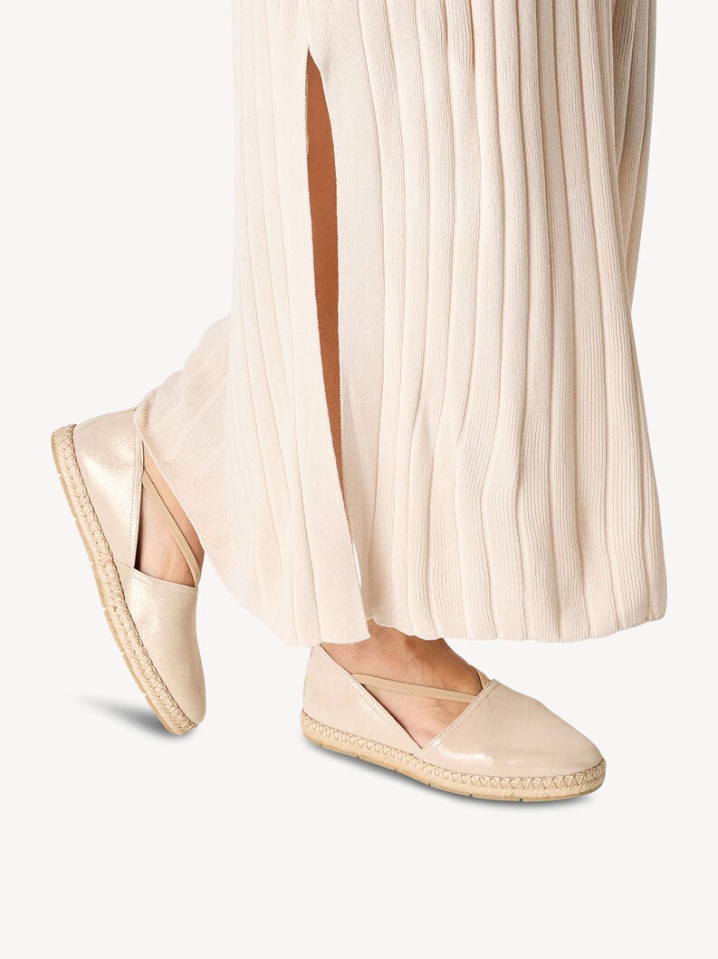Tamaris Lederespadrill - Beige