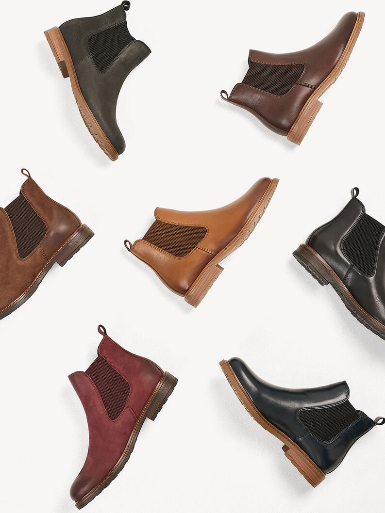 Tamaris Leder Chelsea Boot - Blau