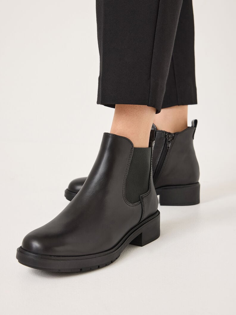 Tamaris Leder Chelsea Boot - Schwarz