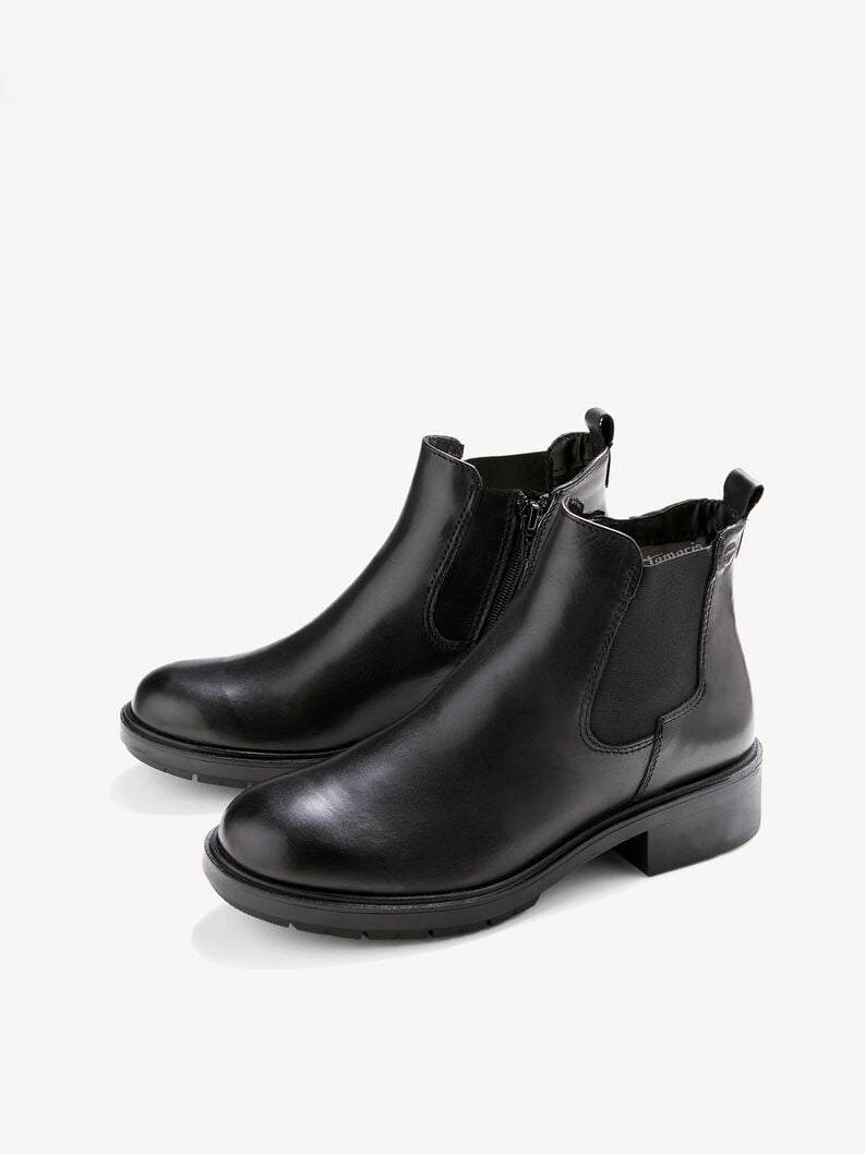 Tamaris Leder Chelsea Boot - Schwarz