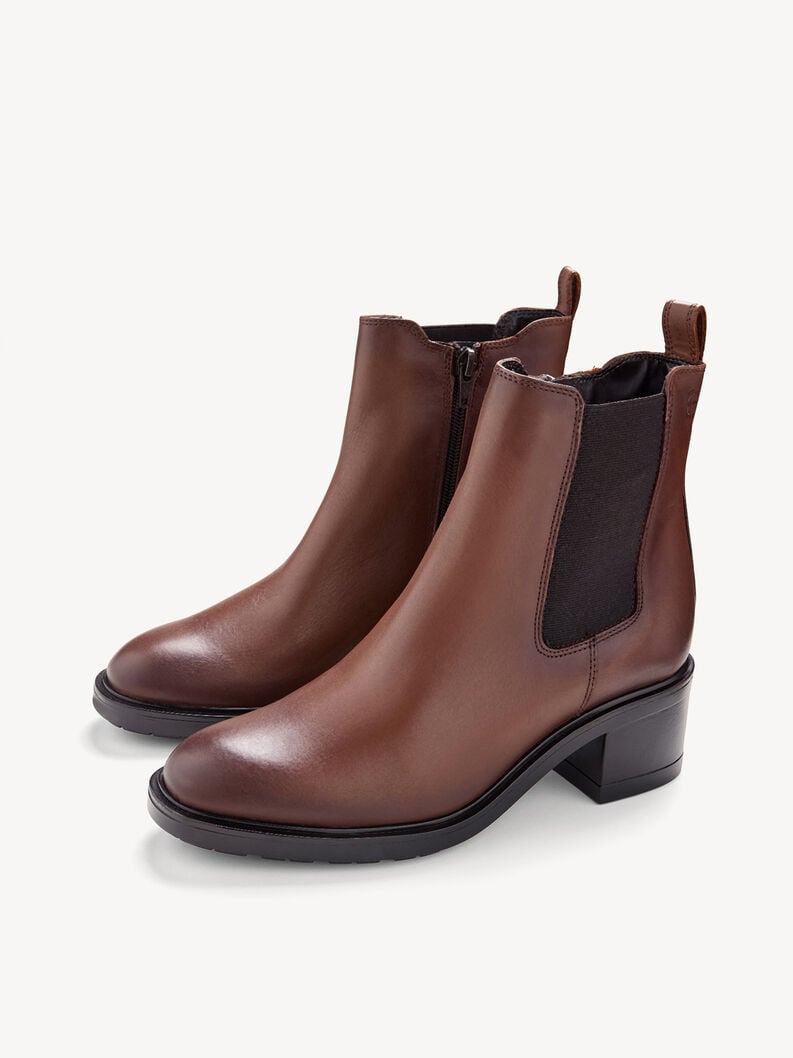 Tamaris Leder Chelsea Boot - Braun