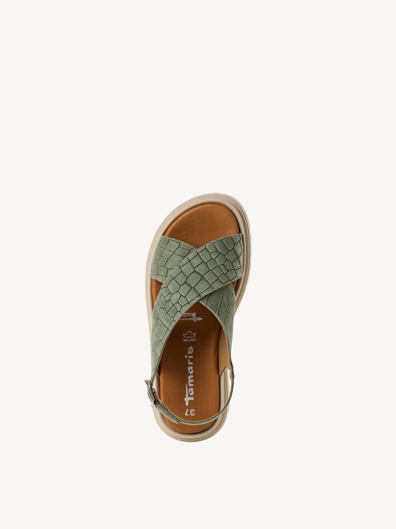 Tamaris Ledersandalette - Grün