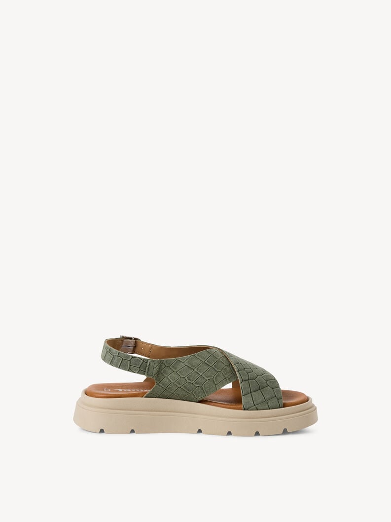 Tamaris Ledersandalette - Grün