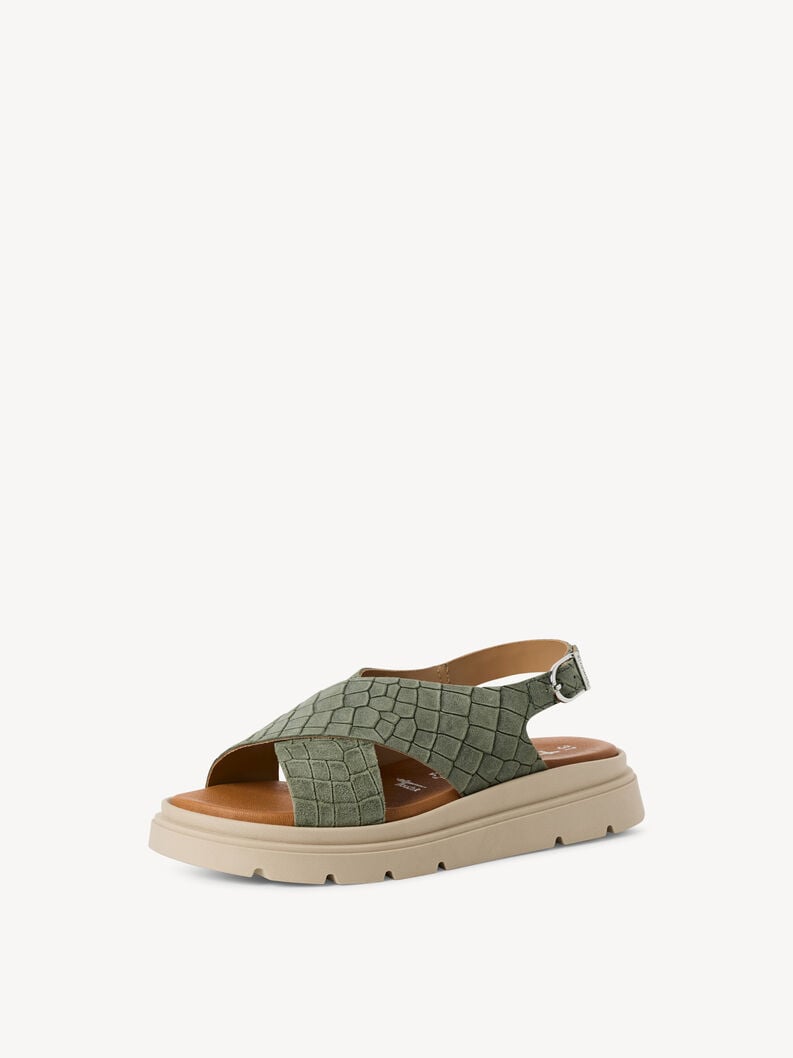 Tamaris Ledersandalette - Grün