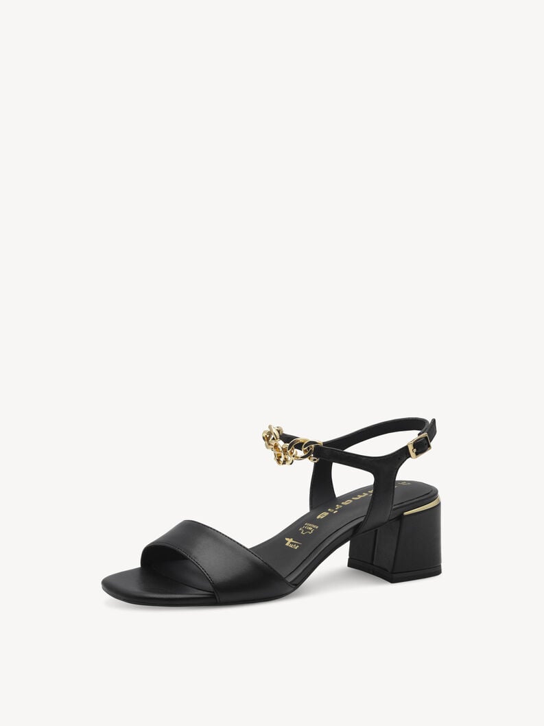 Tamaris Ledersandalette - Schwarz