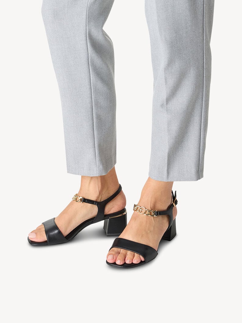 Tamaris Ledersandalette - Schwarz