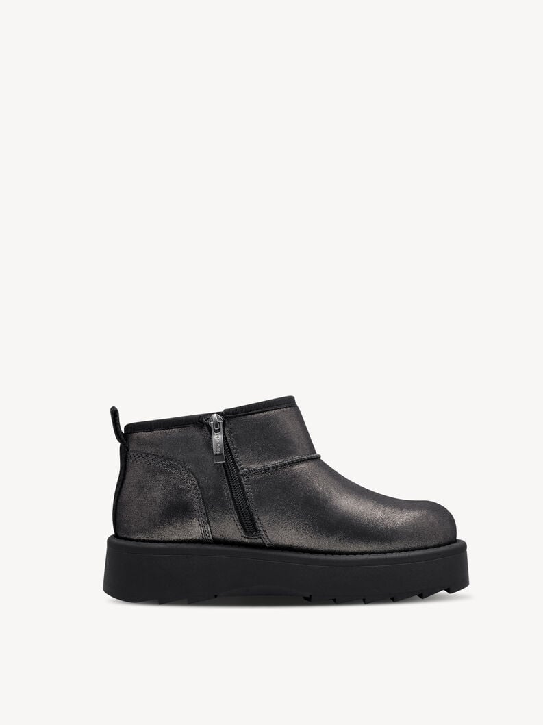 Tamaris Lederstiefelette - Metallic Warmfutter