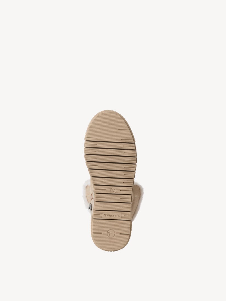 Tamaris Lederstiefelette - Beige Warmfutter