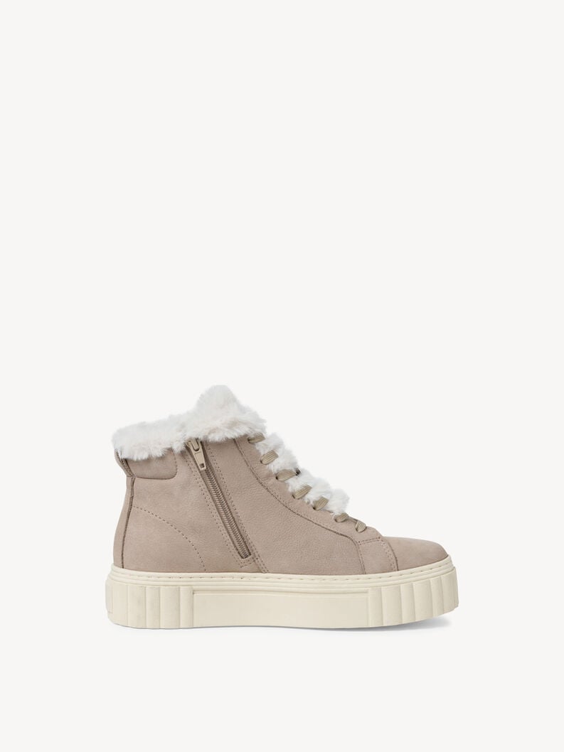 Tamaris Lederstiefelette - Beige Warmfutter