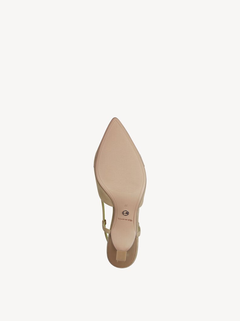 Tamaris Lederslingpumps - Beige