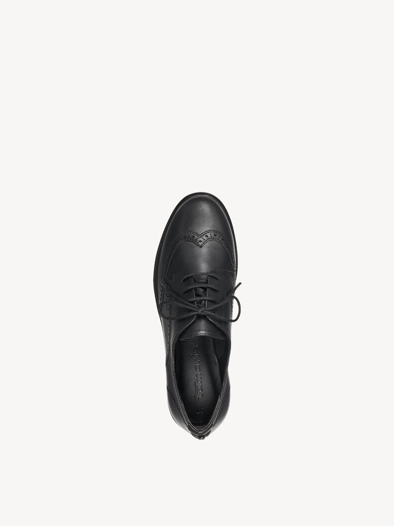Tamaris Lederhalbschuh - Schwarz