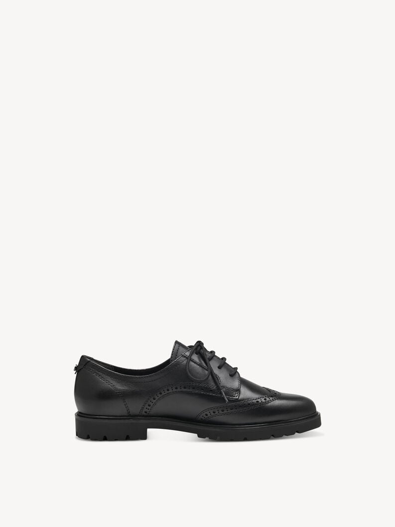 Tamaris Lederhalbschuh - Schwarz