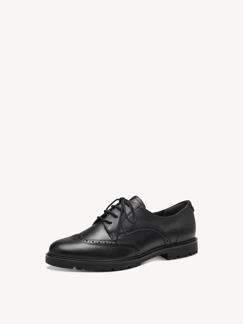 Tamaris Lederhalbschuh - Schwarz
