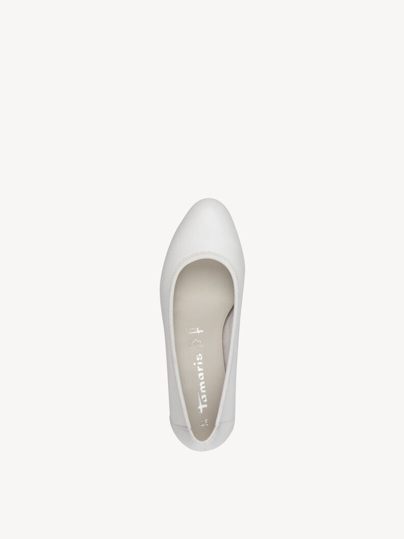 Tamaris Lederkeilpumps - Weiß