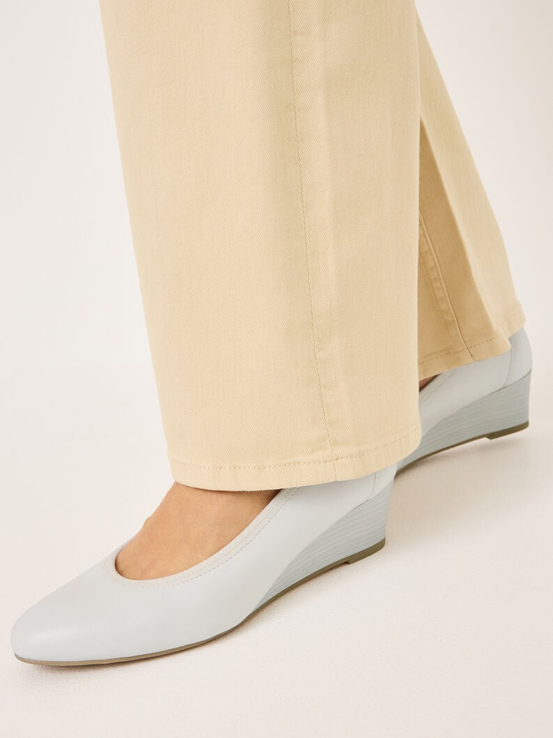 Tamaris Lederkeilpumps - Weiß