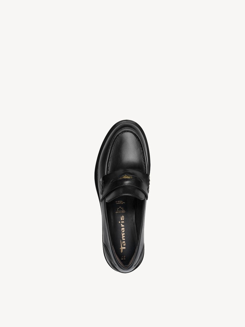 Tamaris Lederslipper - Schwarz