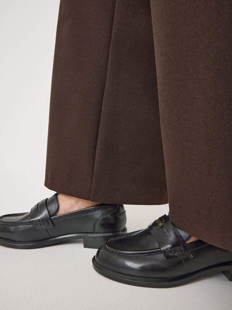 Tamaris Lederslipper - Schwarz