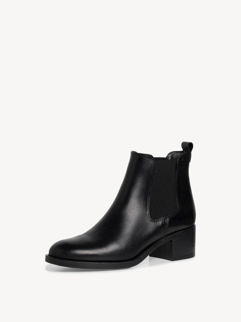 Tamaris Leder Chelsea Boot - Schwarz