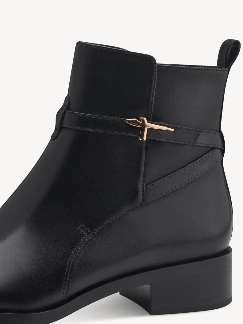 Tamaris Lederstiefelette - Schwarz