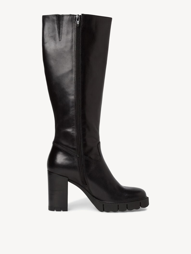 Tamaris Lederstiefel - Schwarz
