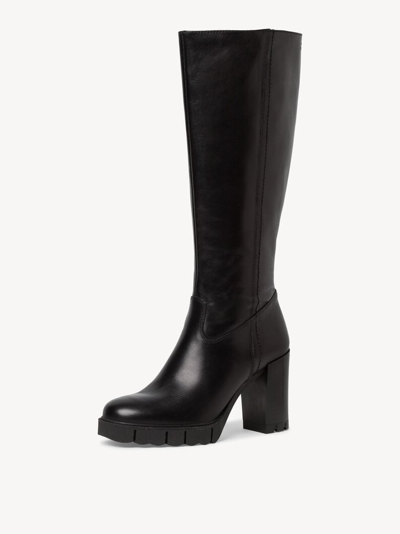Tamaris Lederstiefel - Schwarz