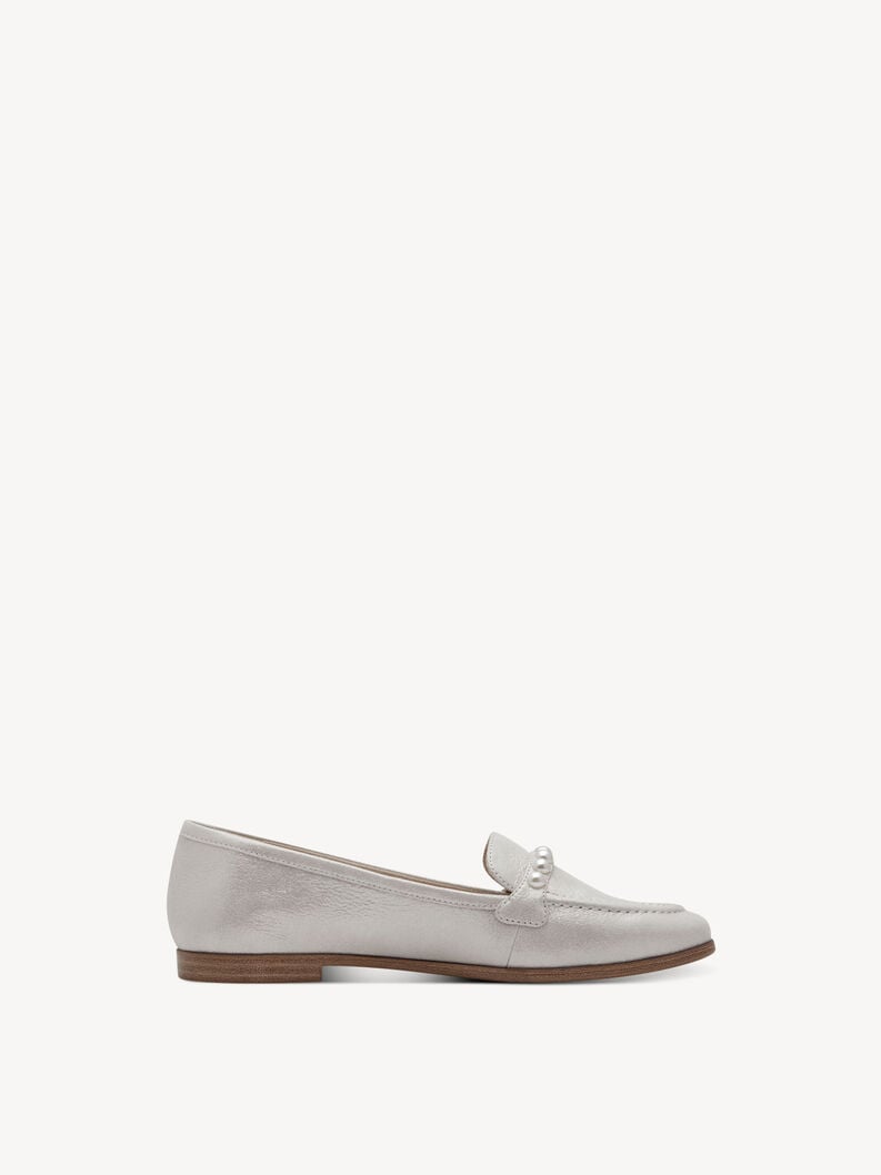 Tamaris Lederslipper - Silber