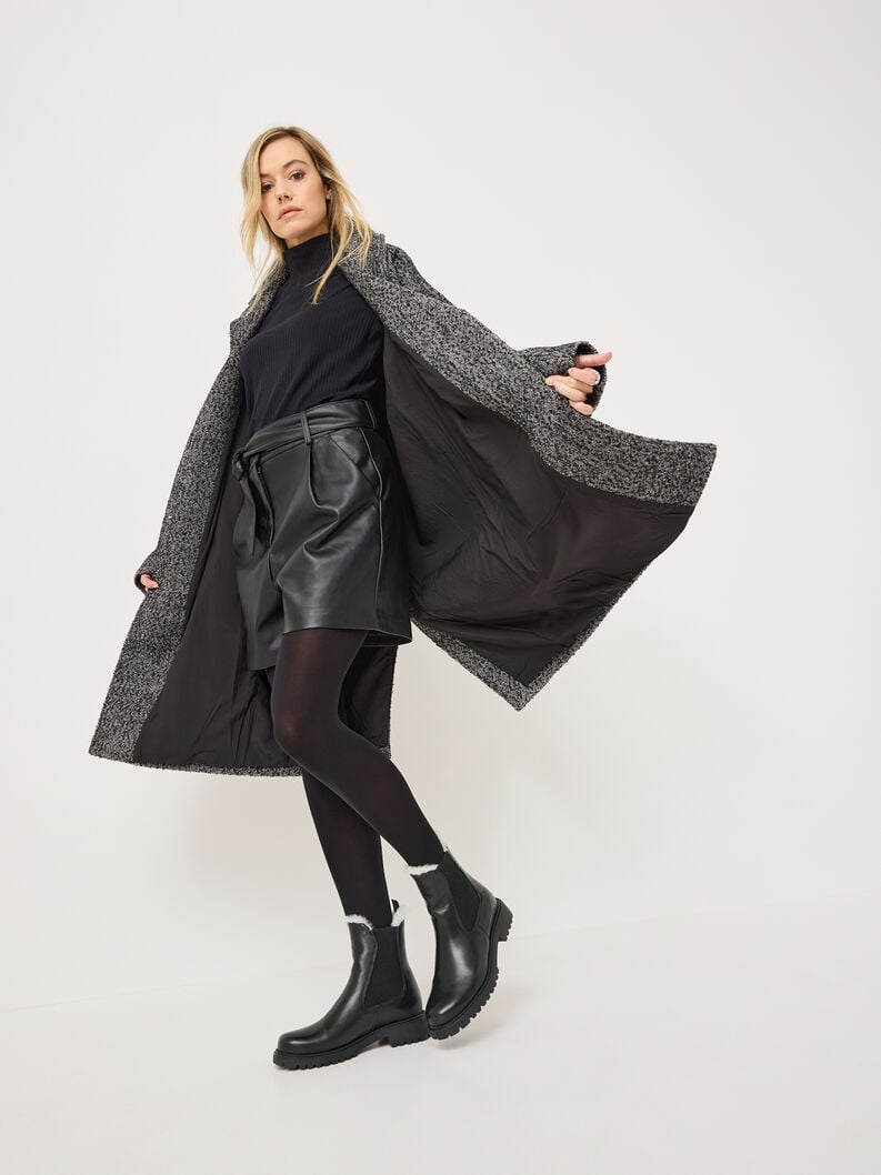 Tamaris Lederstiefelette - Schwarz Warmfutter