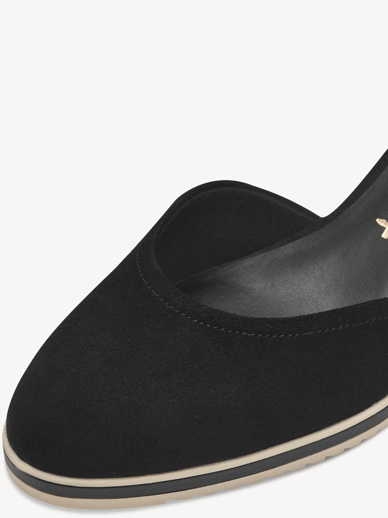 Tamaris Lederkeilpumps - Schwarz