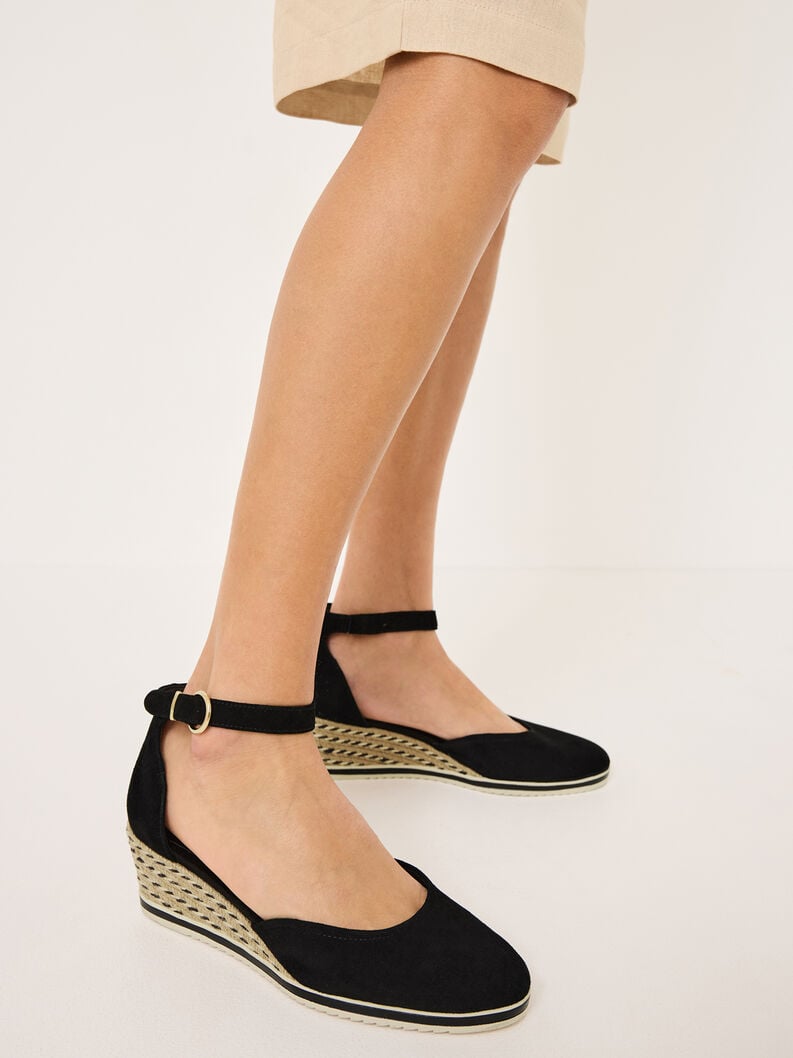 Tamaris Lederkeilpumps - Schwarz