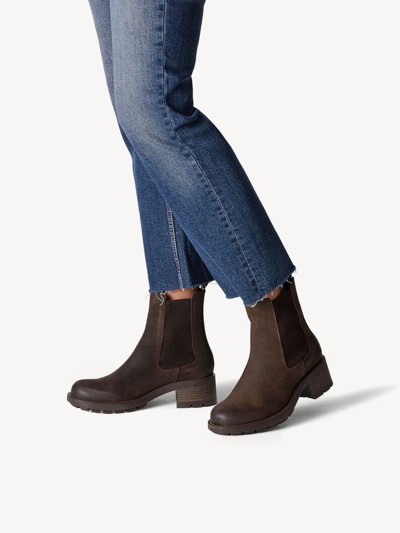 Tamaris Leder Chelsea Boot - Braun