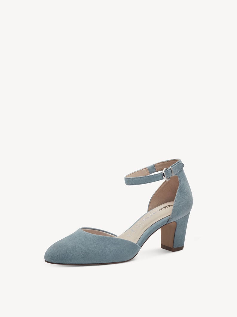 Tamaris Lederpumps - Blau
