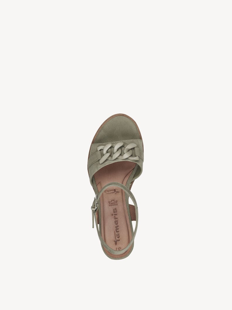 Tamaris Ledersandalette - Grün