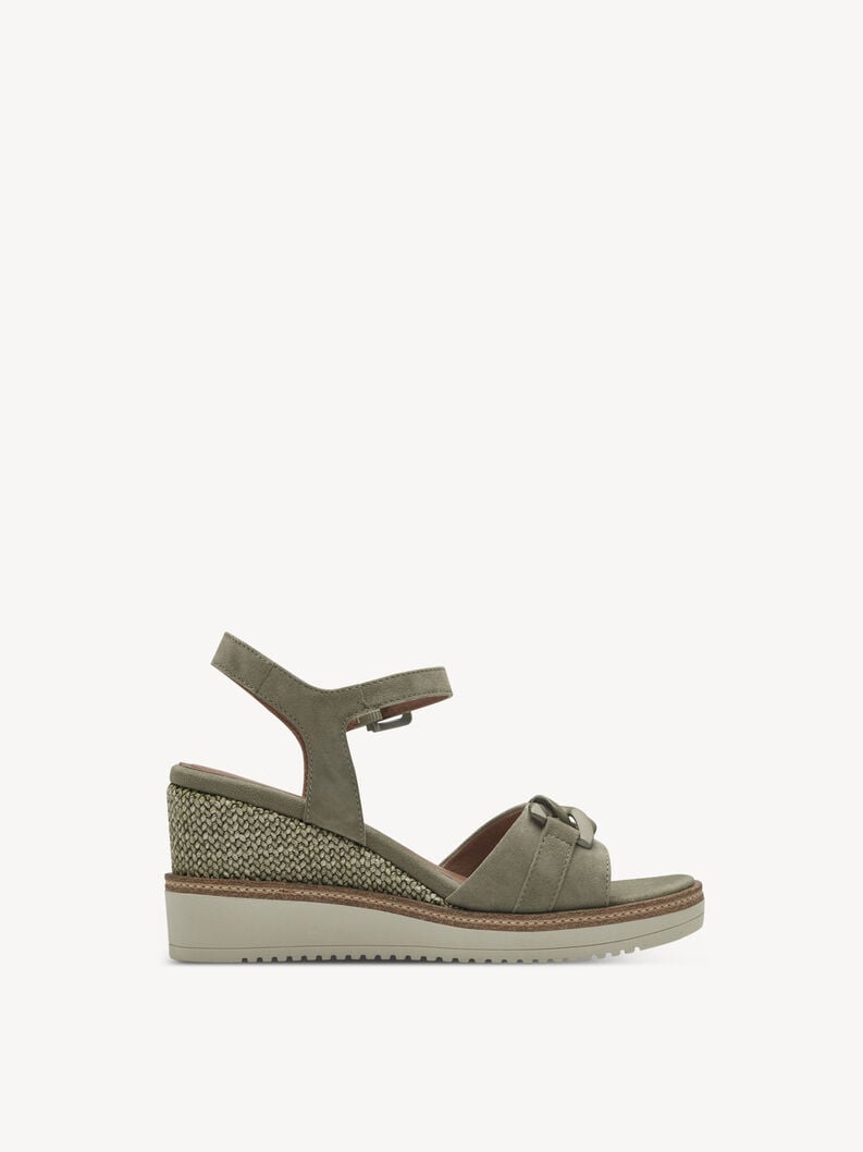 Tamaris Ledersandalette - Grün