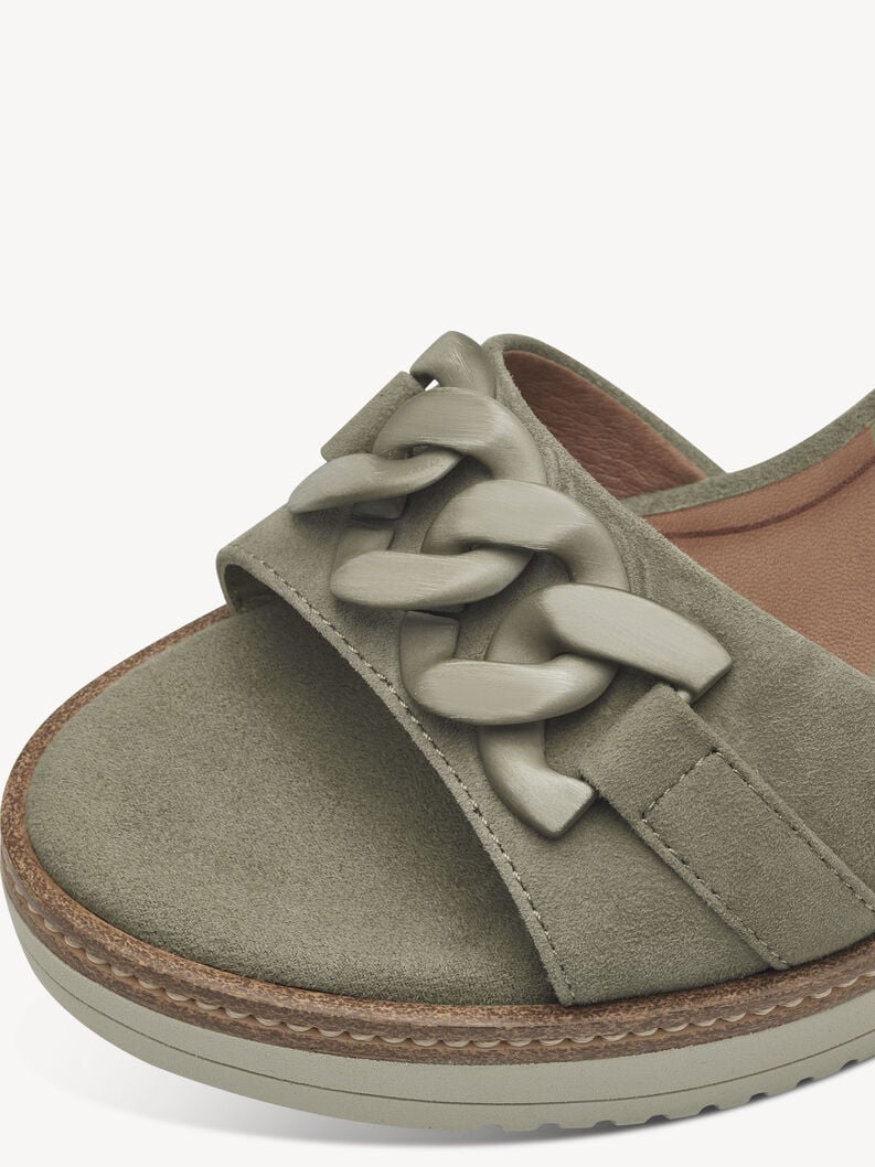 Tamaris Ledersandalette - Grün