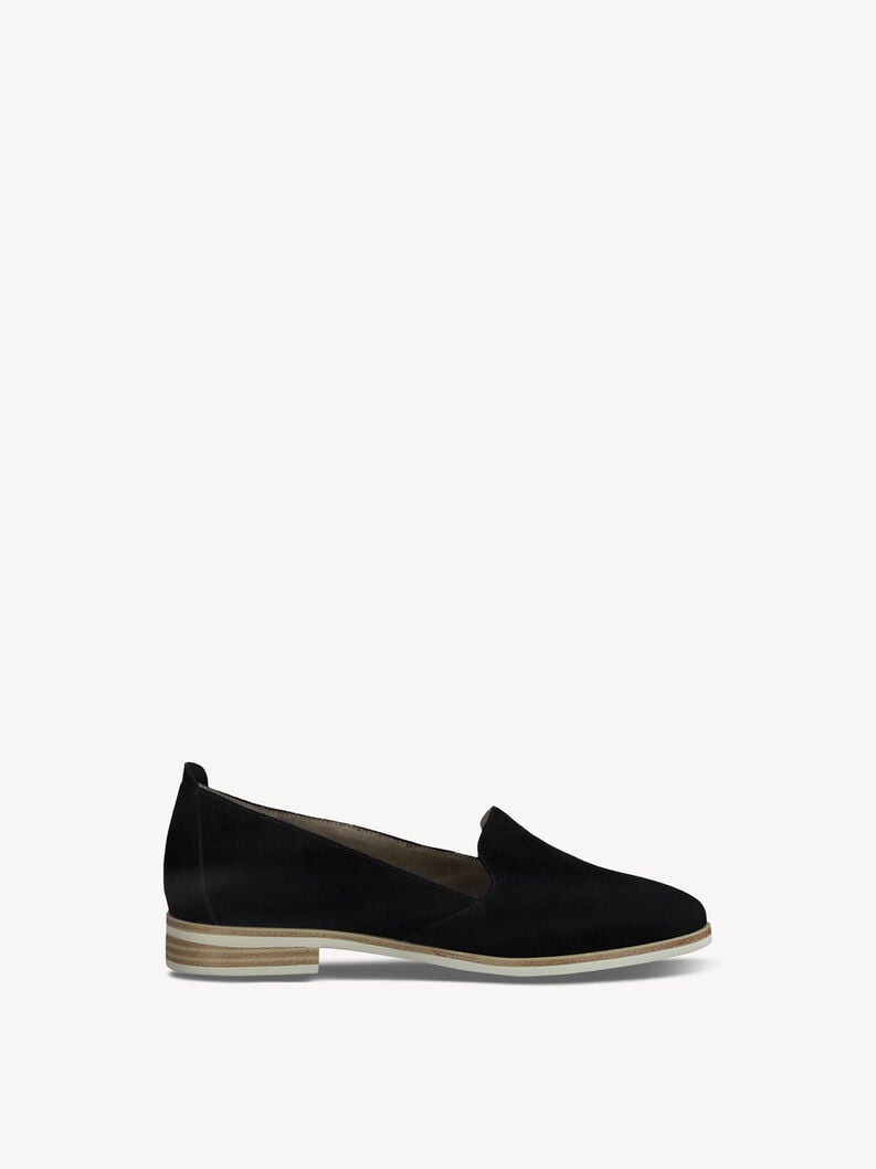 Tamaris Lederslipper - Schwarz