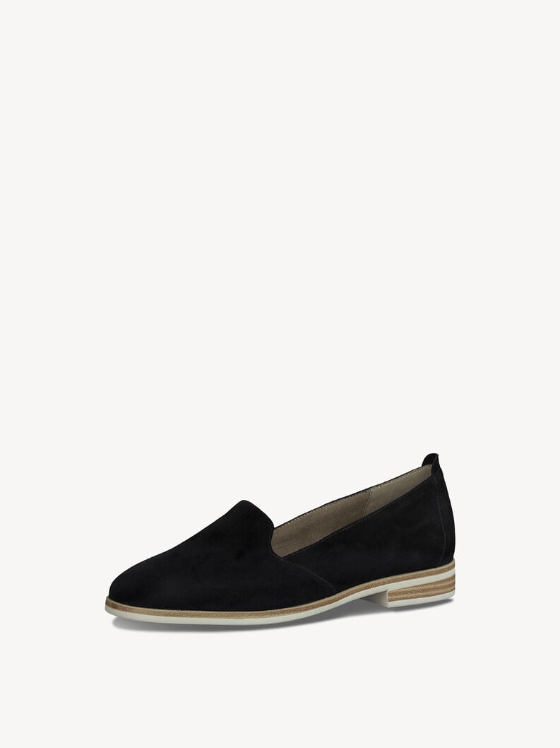 Tamaris Lederslipper - Schwarz
