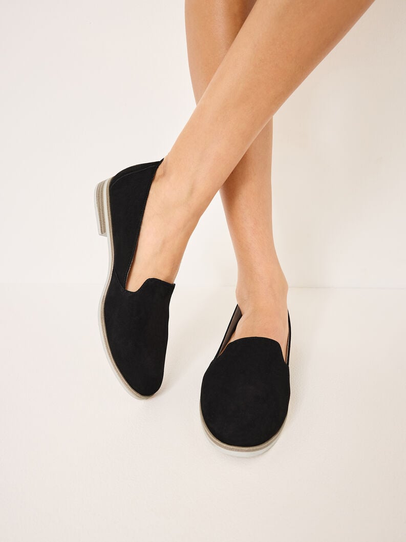 Tamaris Lederslipper - Schwarz