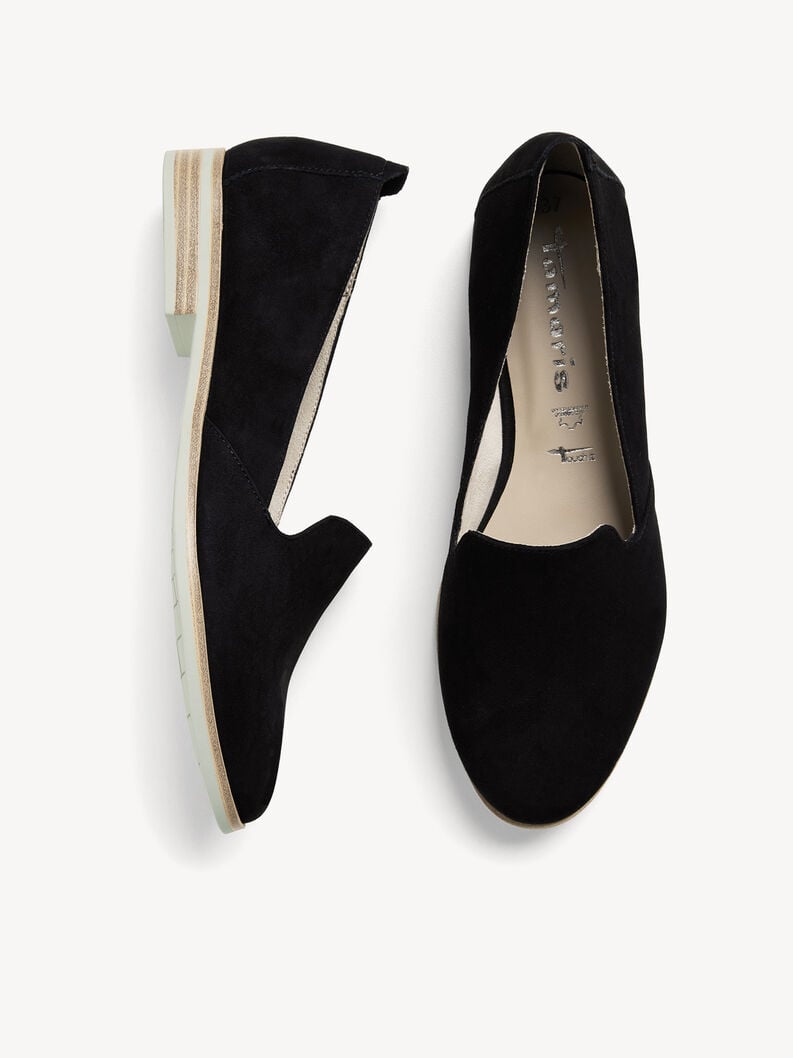 Tamaris Lederslipper - Schwarz